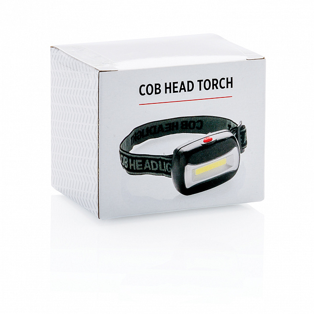 Налобный фонарь COB (Chip-on-Board) с логотипом  заказать по выгодной цене в кибермаркете AvroraStore