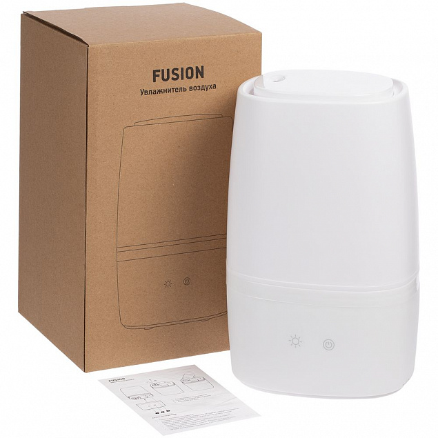 Комнатный увлажнитель-ароматизатор воздуха Fusion, белый с логотипом  заказать по выгодной цене в кибермаркете AvroraStore