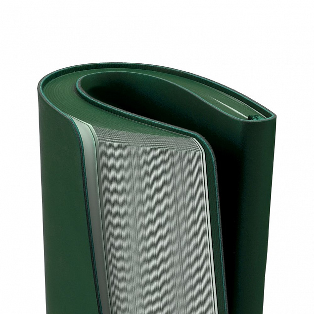 Блокнот Flex Shall, зеленый с логотипом  заказать по выгодной цене в кибермаркете AvroraStore