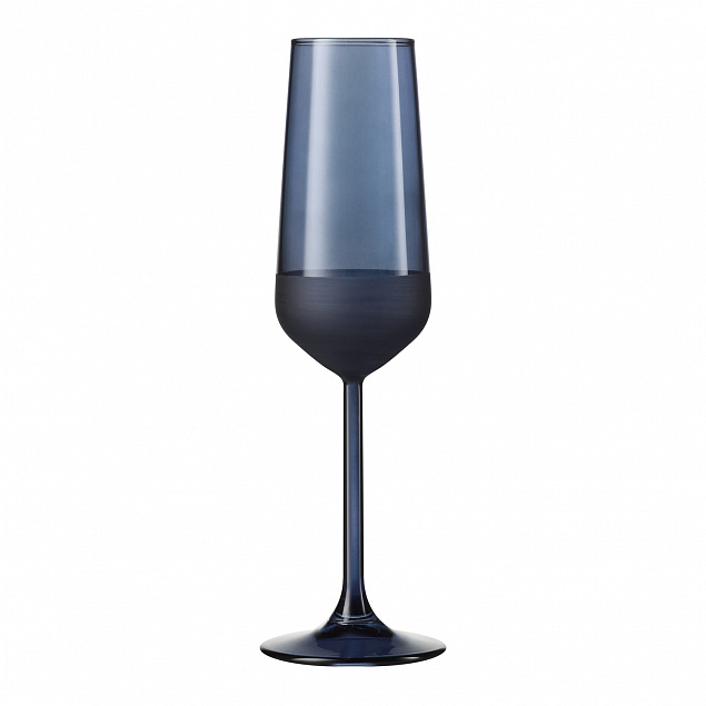 Бокал для шампанского, Sapphire, 195 ml, синий с логотипом  заказать по выгодной цене в кибермаркете AvroraStore