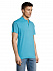 Рубашка поло мужская SUMMER 170, бирюзовая с логотипом  заказать по выгодной цене в кибермаркете AvroraStore