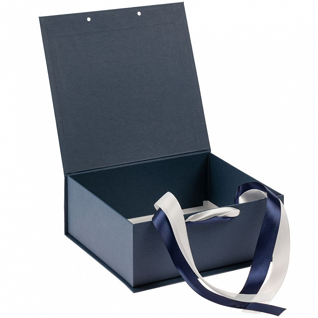 Коробка на лентах Tie Up, малая, серебристая с логотипом  заказать по выгодной цене в кибермаркете AvroraStore