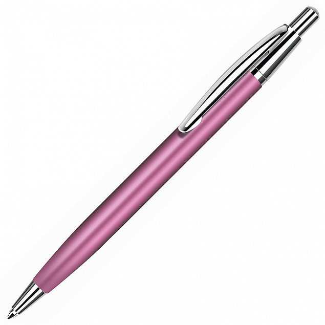 Ручка шариковая EPSILON,, розовый/хром, металл с логотипом  заказать по выгодной цене в кибермаркете AvroraStore
