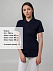Рубашка поло женская Virma Stretch Lady, темно-синяя с логотипом  заказать по выгодной цене в кибермаркете AvroraStore