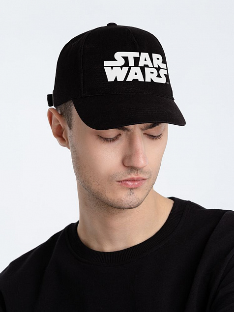 Бейсболка Star Wars, черная с логотипом  заказать по выгодной цене в кибермаркете AvroraStore