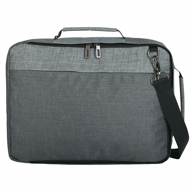 Рюкзак для ноутбука 2 в 1 twoFold, серый с темно-серым с логотипом  заказать по выгодной цене в кибермаркете AvroraStore