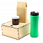 Подарочный набор Ирвин, зеленый (черный чай, мед с фундуком и какао) с логотипом  заказать по выгодной цене в кибермаркете AvroraStore