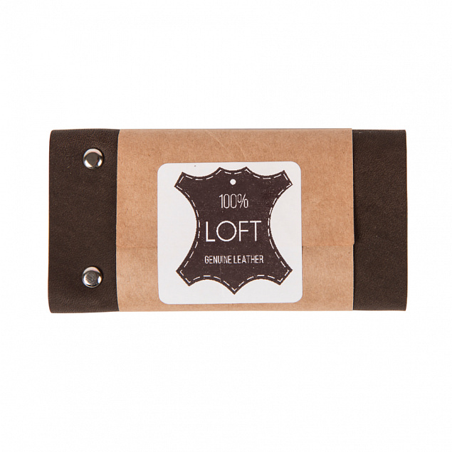 Ключница  кожаная, "LOFT" с логотипом  заказать по выгодной цене в кибермаркете AvroraStore