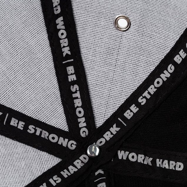 Бейсболка Hard Work Black со светоотражающим элементом с логотипом  заказать по выгодной цене в кибермаркете AvroraStore
