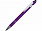 Ручка металлическая soft-touch шариковая со стилусом Sway, фиолетовый/серебристый с логотипом  заказать по выгодной цене в кибермаркете AvroraStore