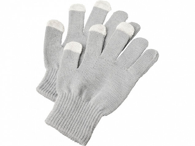 Сенсорные перчатки Billy, светло-серый с логотипом  заказать по выгодной цене в кибермаркете AvroraStore