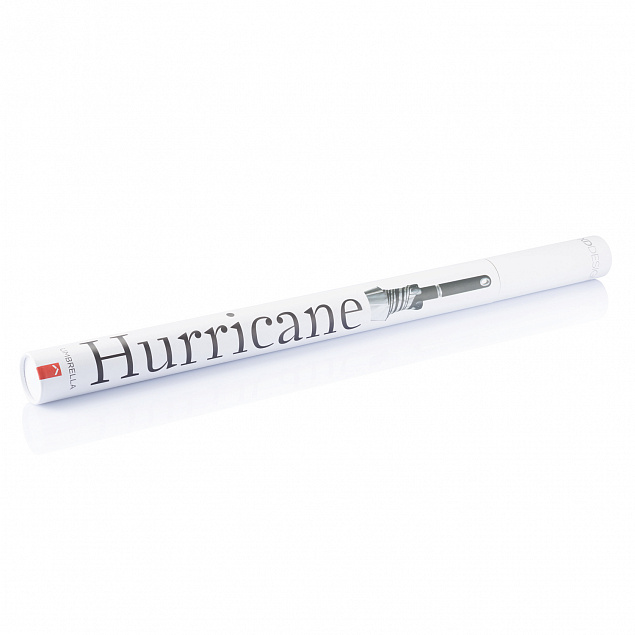 Зонт-трость антишторм Hurricane 27, серый с логотипом  заказать по выгодной цене в кибермаркете AvroraStore