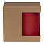 Коробка для кружки с окном Cupcase, крафт с логотипом  заказать по выгодной цене в кибермаркете AvroraStore