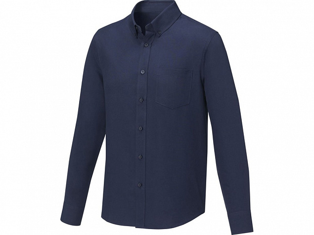 Pollux Мужская рубашка с длинными рукавами, темно-синий с логотипом  заказать по выгодной цене в кибермаркете AvroraStore