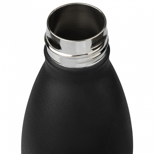 Термобутылка вакуумная герметичная, Fresco, 500 ml, черная с логотипом  заказать по выгодной цене в кибермаркете AvroraStore