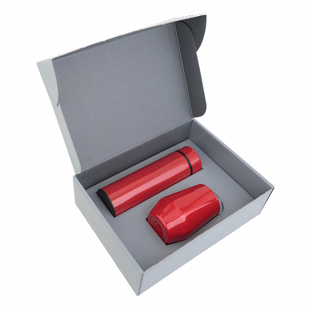 Набор Hot Box E grey (красный) с логотипом  заказать по выгодной цене в кибермаркете AvroraStore