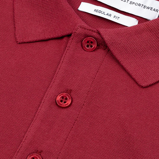 Рубашка поло мужская Neptune, вишнево-красная с логотипом  заказать по выгодной цене в кибермаркете AvroraStore
