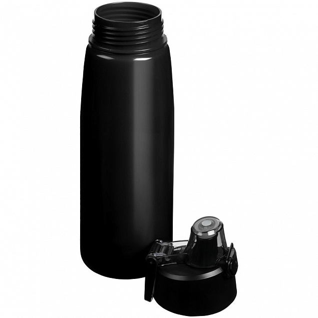 Спортивная бутылка Rally, черная с логотипом  заказать по выгодной цене в кибермаркете AvroraStore