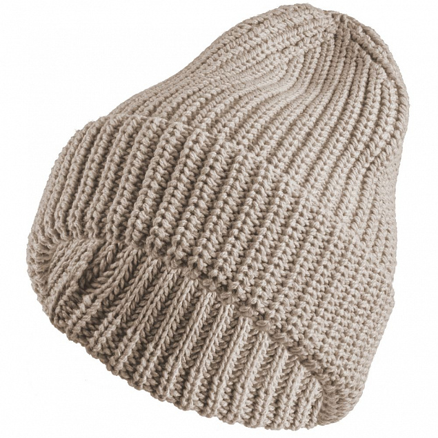Набор Nordkyn: шапка и снуд, бежевый с логотипом  заказать по выгодной цене в кибермаркете AvroraStore