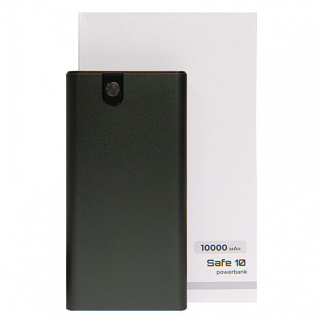 Универсальный аккумулятор OMG Safe 10 (10000 мАч), серый, 13,8х6.8х1,4 см с логотипом  заказать по выгодной цене в кибермаркете AvroraStore