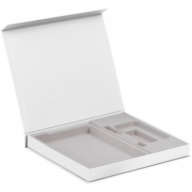 Коробка Daily Touch под ежедневник, аккумулятор и ручку, белая с логотипом  заказать по выгодной цене в кибермаркете AvroraStore