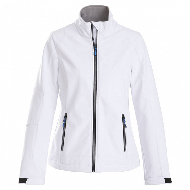 Куртка софтшелл женская TRIAL LADY, белая с логотипом  заказать по выгодной цене в кибермаркете AvroraStore