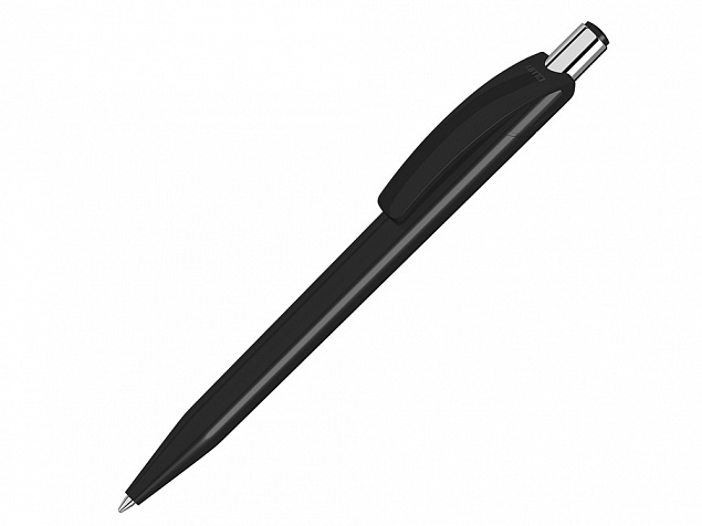 Ручка шариковая пластиковая BEAT, черный с логотипом  заказать по выгодной цене в кибермаркете AvroraStore