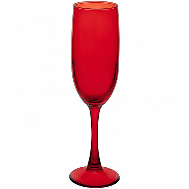 Бокал для шампанского Enjoy, красный с логотипом  заказать по выгодной цене в кибермаркете AvroraStore