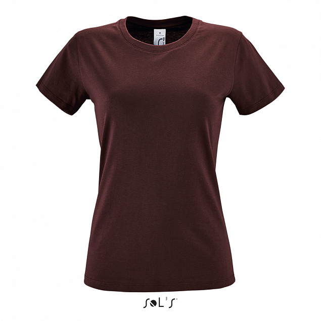Фуфайка (футболка) REGENT женская,Бордовый L с логотипом  заказать по выгодной цене в кибермаркете AvroraStore