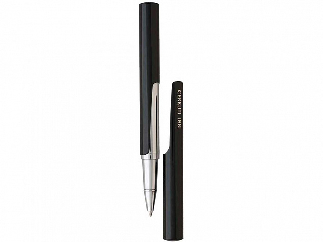 Ручка роллер «Shaft Black» с логотипом  заказать по выгодной цене в кибермаркете AvroraStore