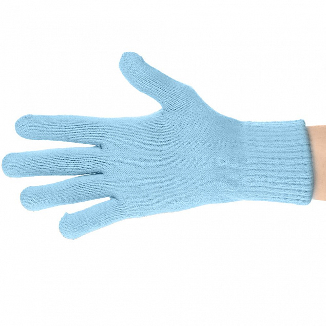 Перчатки Urban Flow, голубой меланж с логотипом  заказать по выгодной цене в кибермаркете AvroraStore