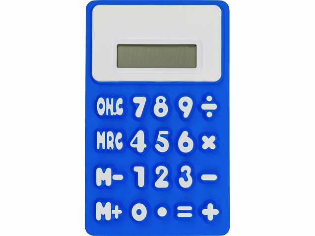 Калькулятор Splitz, ярко-синий с логотипом  заказать по выгодной цене в кибермаркете AvroraStore