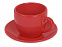 Чайная пара Melissa керамическая, красный (Р) с логотипом  заказать по выгодной цене в кибермаркете AvroraStore