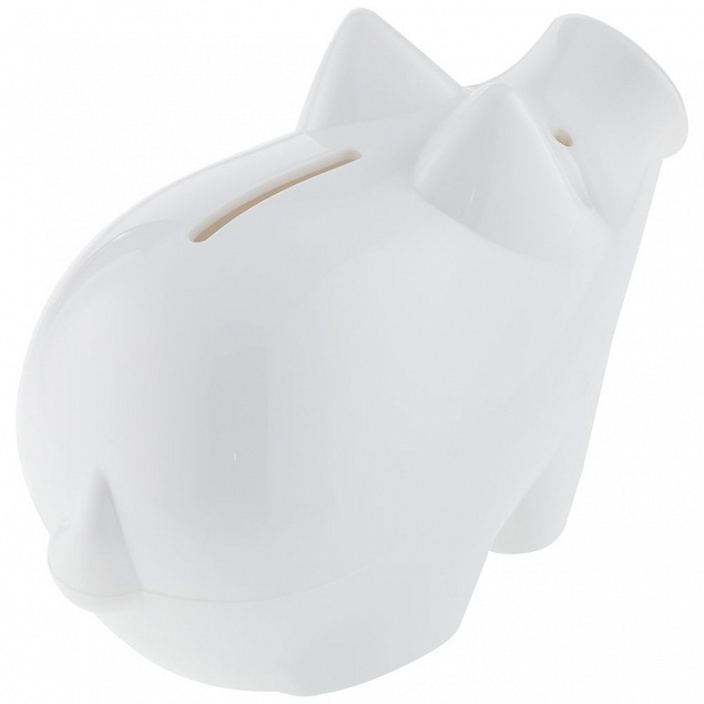 Свинья-копилка Charmy, белая с логотипом  заказать по выгодной цене в кибермаркете AvroraStore