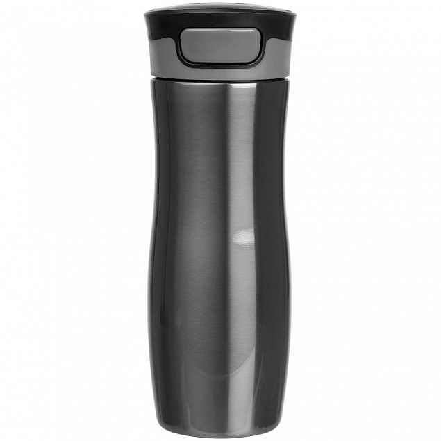 Термостакан Tansley, герметичный, вакуумный, серо-стальной с логотипом  заказать по выгодной цене в кибермаркете AvroraStore