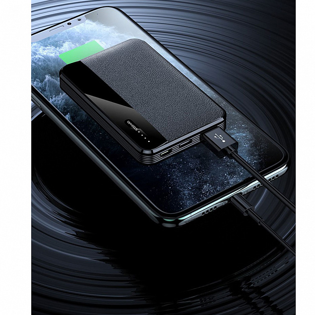 Внешний аккумулятор Pelle 5000 mAh - Черный AA с логотипом  заказать по выгодной цене в кибермаркете AvroraStore