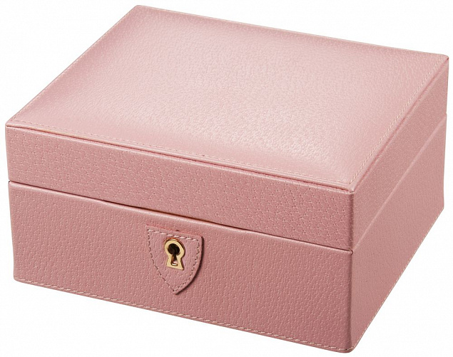 Шкатулка для драгоценностей LIVERPOOL, розовая с логотипом  заказать по выгодной цене в кибермаркете AvroraStore