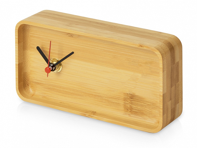 Часы из бамбука «Squarium» с логотипом  заказать по выгодной цене в кибермаркете AvroraStore