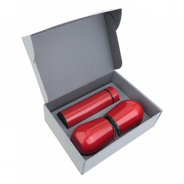 Набор Hot Box C2 grey (красный) с логотипом  заказать по выгодной цене в кибермаркете AvroraStore