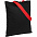 Холщовая сумка BrighTone, черная с красными ручками с логотипом  заказать по выгодной цене в кибермаркете AvroraStore