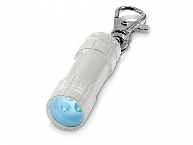 Брелок-фонарик Astro, серебристый с логотипом  заказать по выгодной цене в кибермаркете AvroraStore
