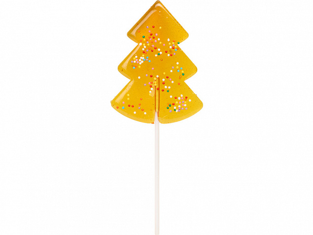 Карамель леденцовая на сахаре Елочка нарядная, 50г, желтый с логотипом  заказать по выгодной цене в кибермаркете AvroraStore