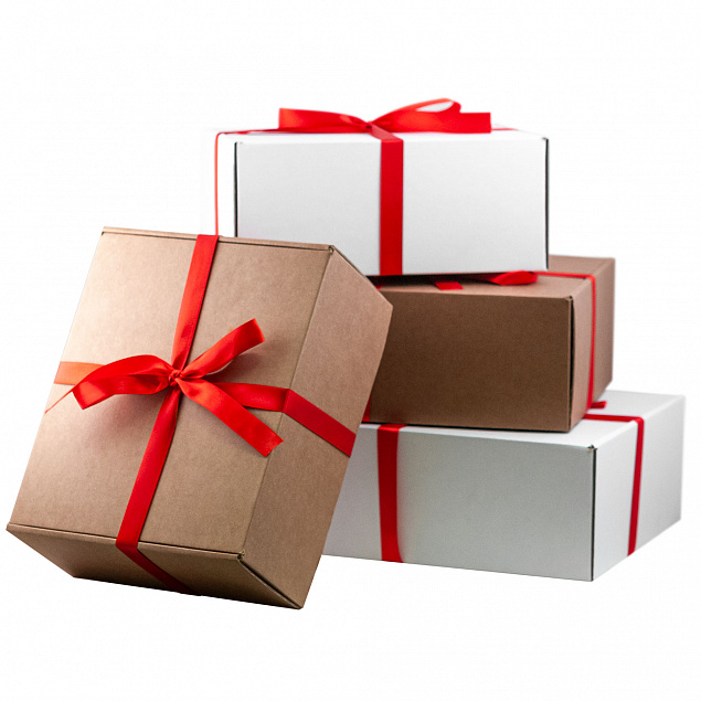 Подарочная лента для универсальной подарочной коробки 350*255*113 мм, красная, 20 мм с логотипом  заказать по выгодной цене в кибермаркете AvroraStore