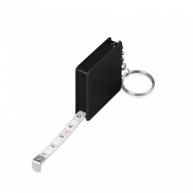 Брелок-рулетка Tape, распродажа, черный с логотипом  заказать по выгодной цене в кибермаркете AvroraStore