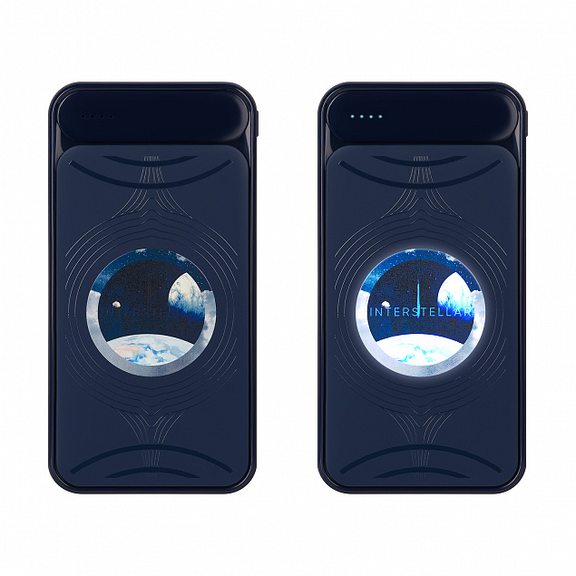 Внешний аккумулятор, Starlight Plus PB, 10000 mAh, синий с логотипом  заказать по выгодной цене в кибермаркете AvroraStore