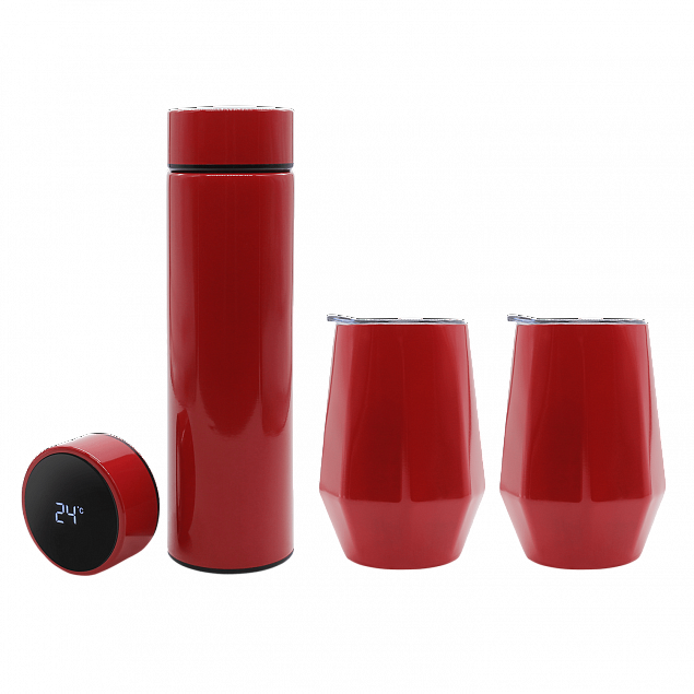 Набор Hot Box E2 grey (красный) с логотипом  заказать по выгодной цене в кибермаркете AvroraStore