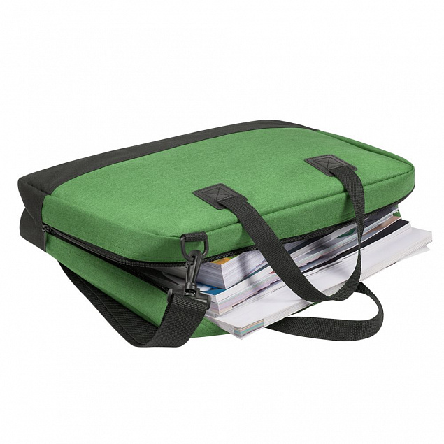 Сумка для ноутбука Unit Bimo Work, зеленая с логотипом  заказать по выгодной цене в кибермаркете AvroraStore