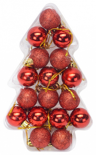 Набор новогодних шаров в футляре-елочке с логотипом  заказать по выгодной цене в кибермаркете AvroraStore