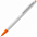 Ручка шариковая Tick, белая с оранжевым с логотипом  заказать по выгодной цене в кибермаркете AvroraStore
