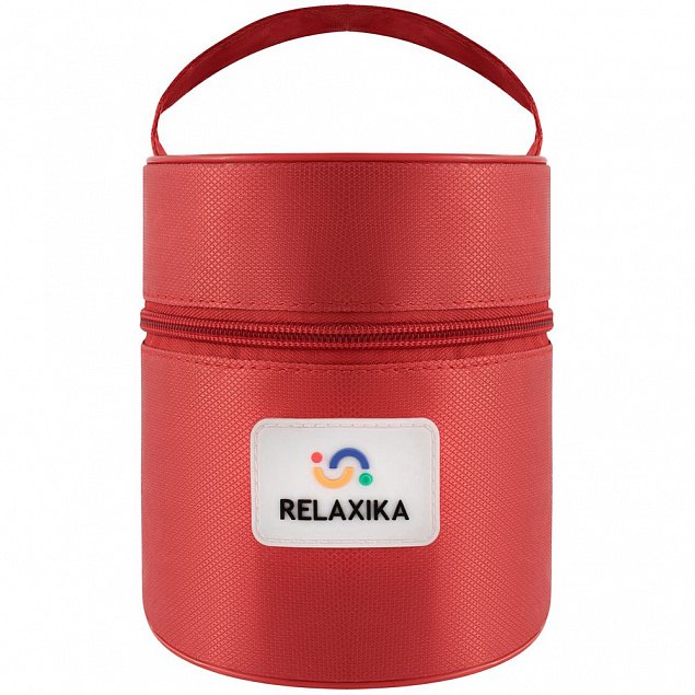 Термос для еды Relaxika 500, в чехле, стальной с логотипом  заказать по выгодной цене в кибермаркете AvroraStore